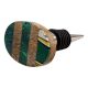 Green Oval Wooden Wine Stopper (Pack Of One Piece)